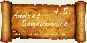Andrej Simeunović vizit kartica